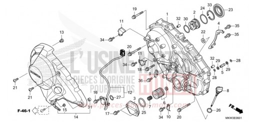 PANNEAU CARTER-MOTEUR D. (NC750XD) NC750XDM de 2021